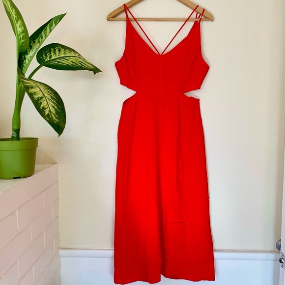 Topshop Dresses & Skirts - TOPSHOP-Cut Out Midi Slip Dress